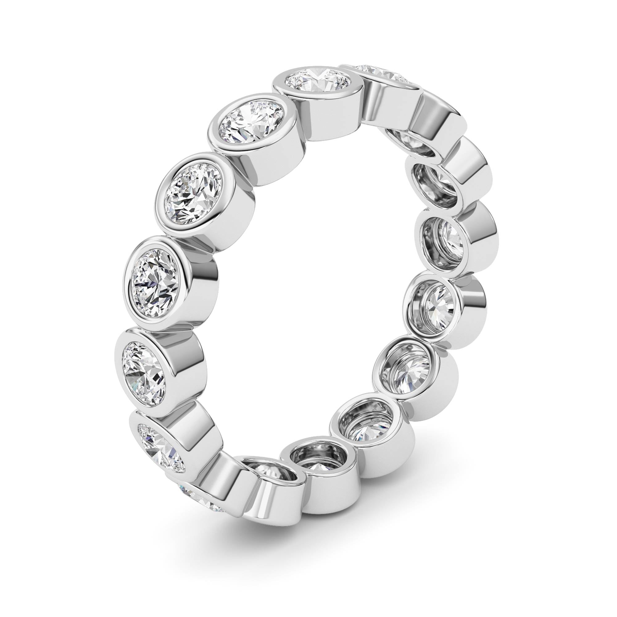 2.4Cttw Round Shaped Lab Grown Diamond (F/VS) Eternity Band Ring in 14K Gold