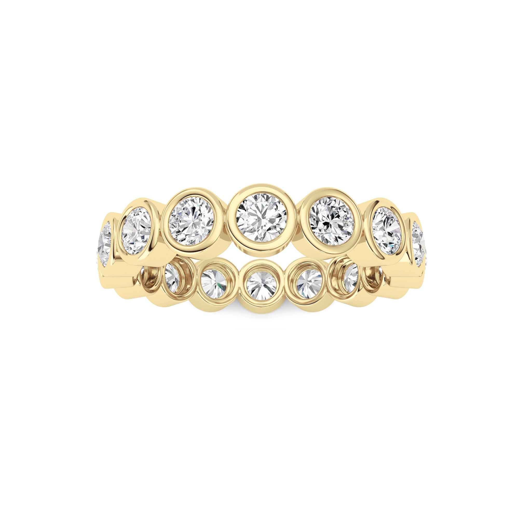 2.4Cttw Round Shaped Lab Grown Diamond (F/VS) Eternity Band Ring in 14K Gold