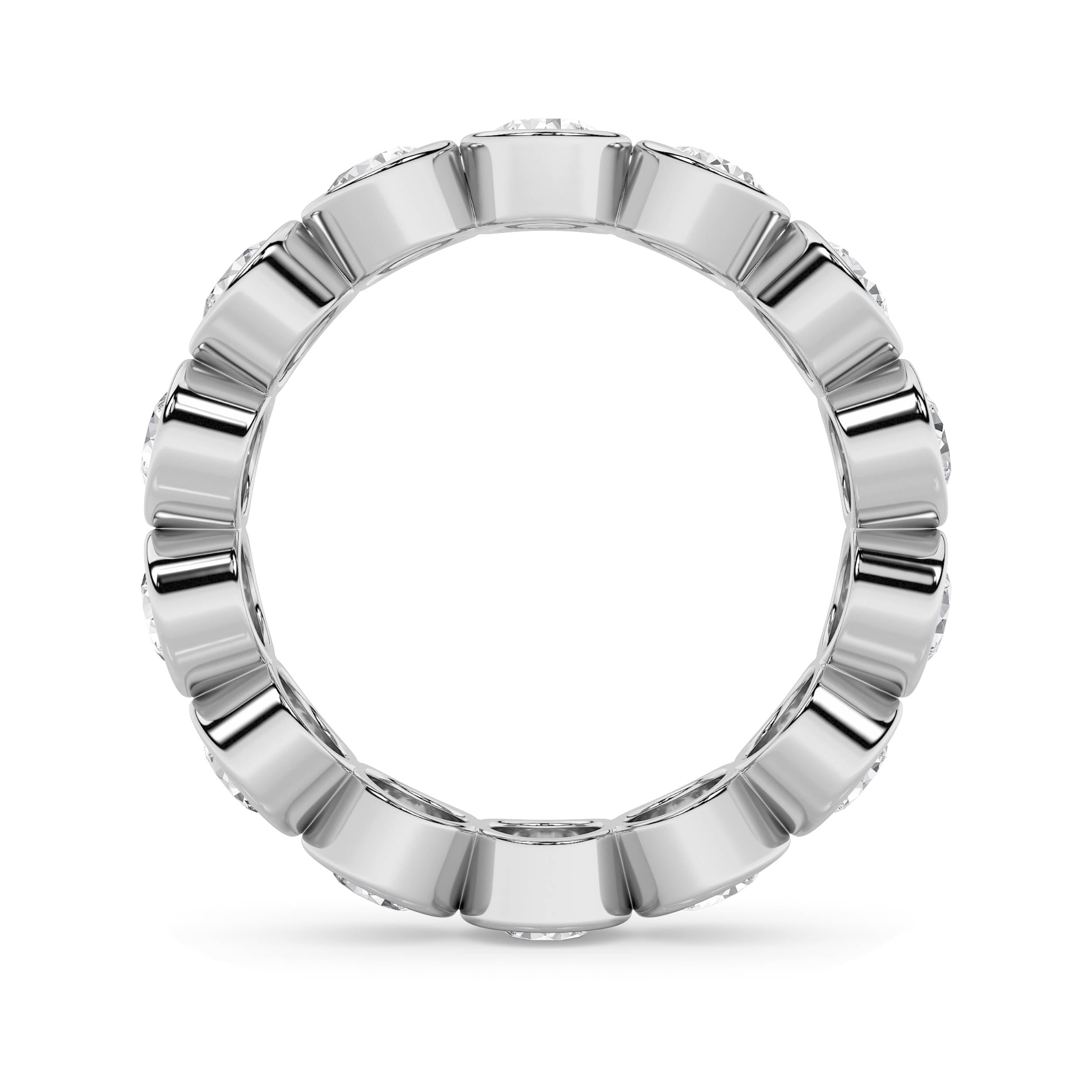 2.5Cttw Round Shaped Lab Grown Diamond (F/VS) Eternity Band Ring in 14K Gold