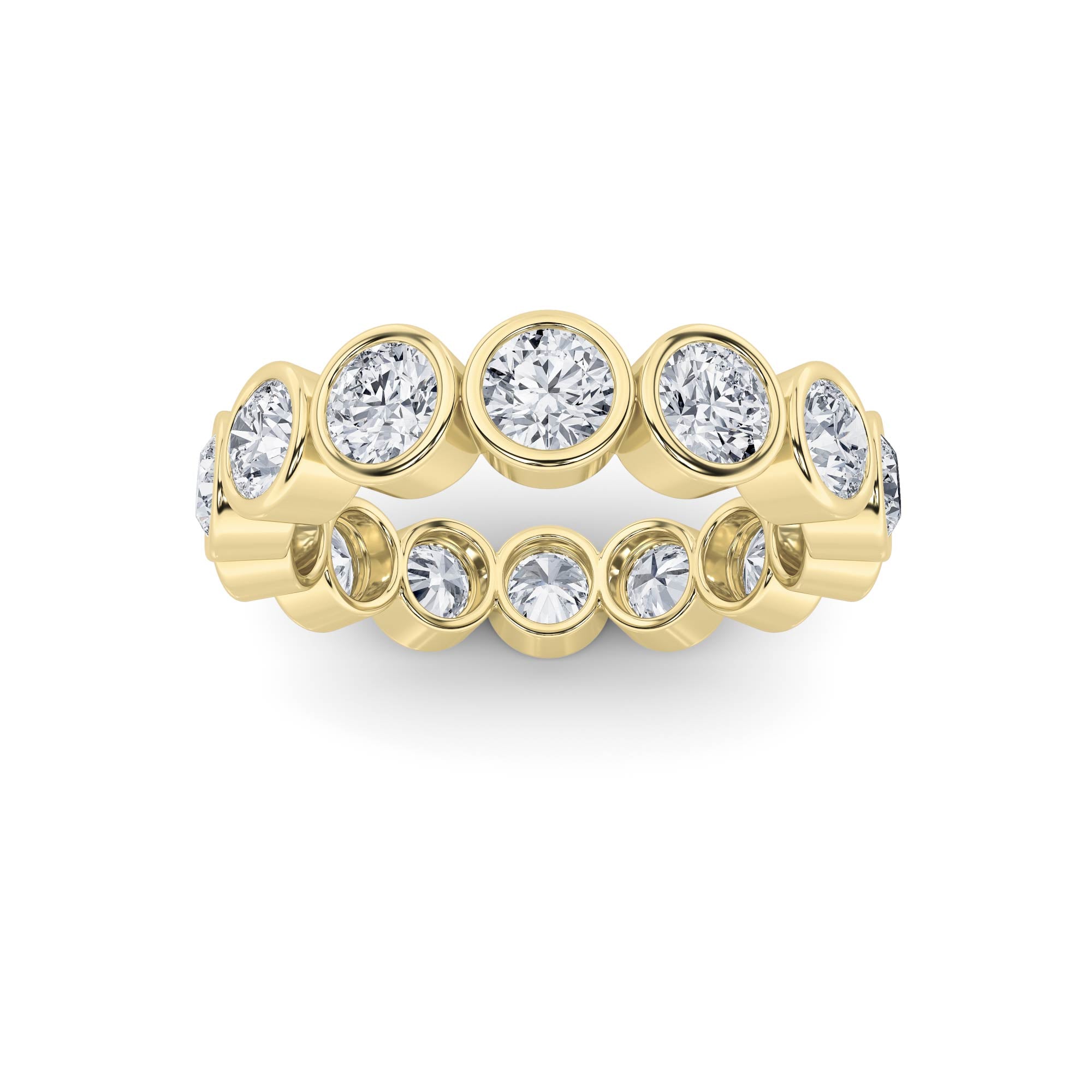 2.5Cttw Round Shaped Lab Grown Diamond (F/VS) Eternity Band Ring in 14K Gold