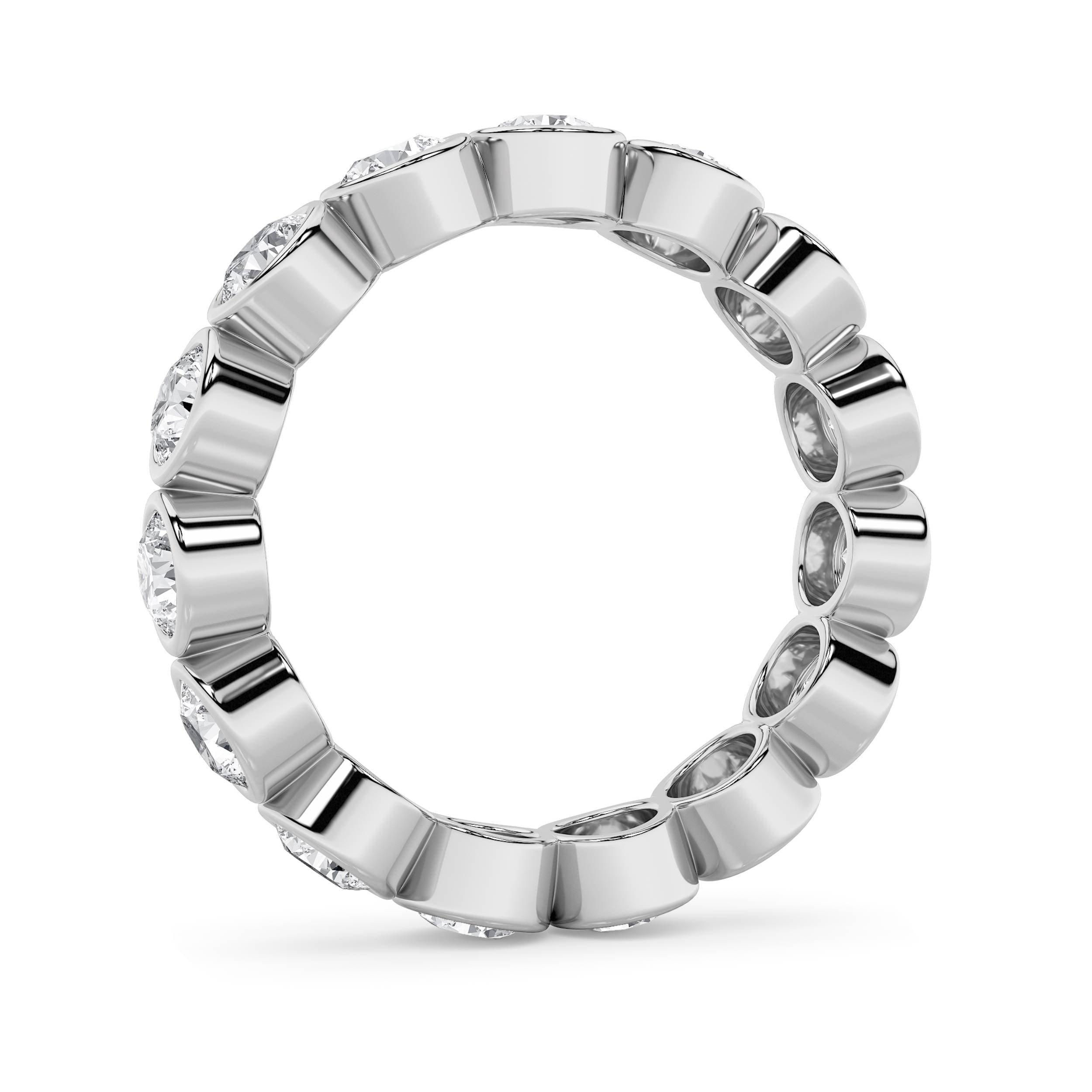 2.75Cttw Round Shaped Lab Grown Diamond (F/VS) Eternity Band Ring in 14K Gold