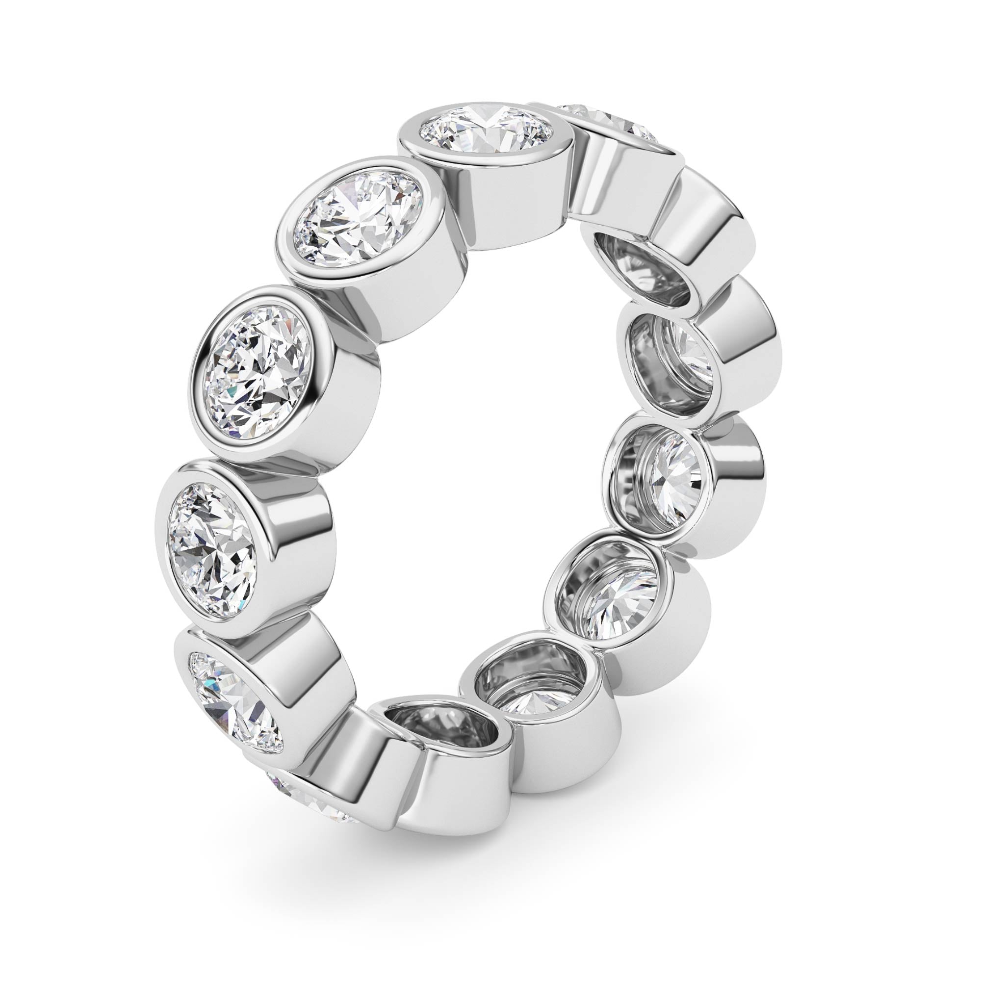 2.9Cttw Round Shaped Lab Grown Diamond (F/VS) Eternity Band Ring in 14K Gold