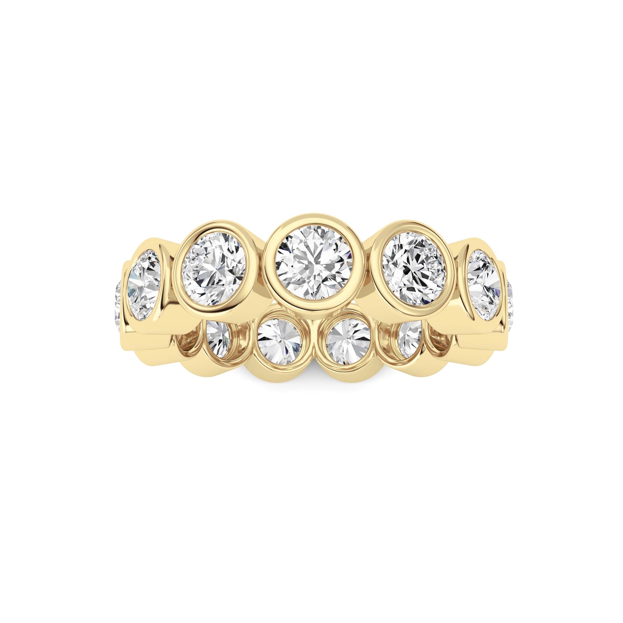 2.9Cttw Round Shaped Lab Grown Diamond (F/VS) Eternity Band Ring in 14K Gold