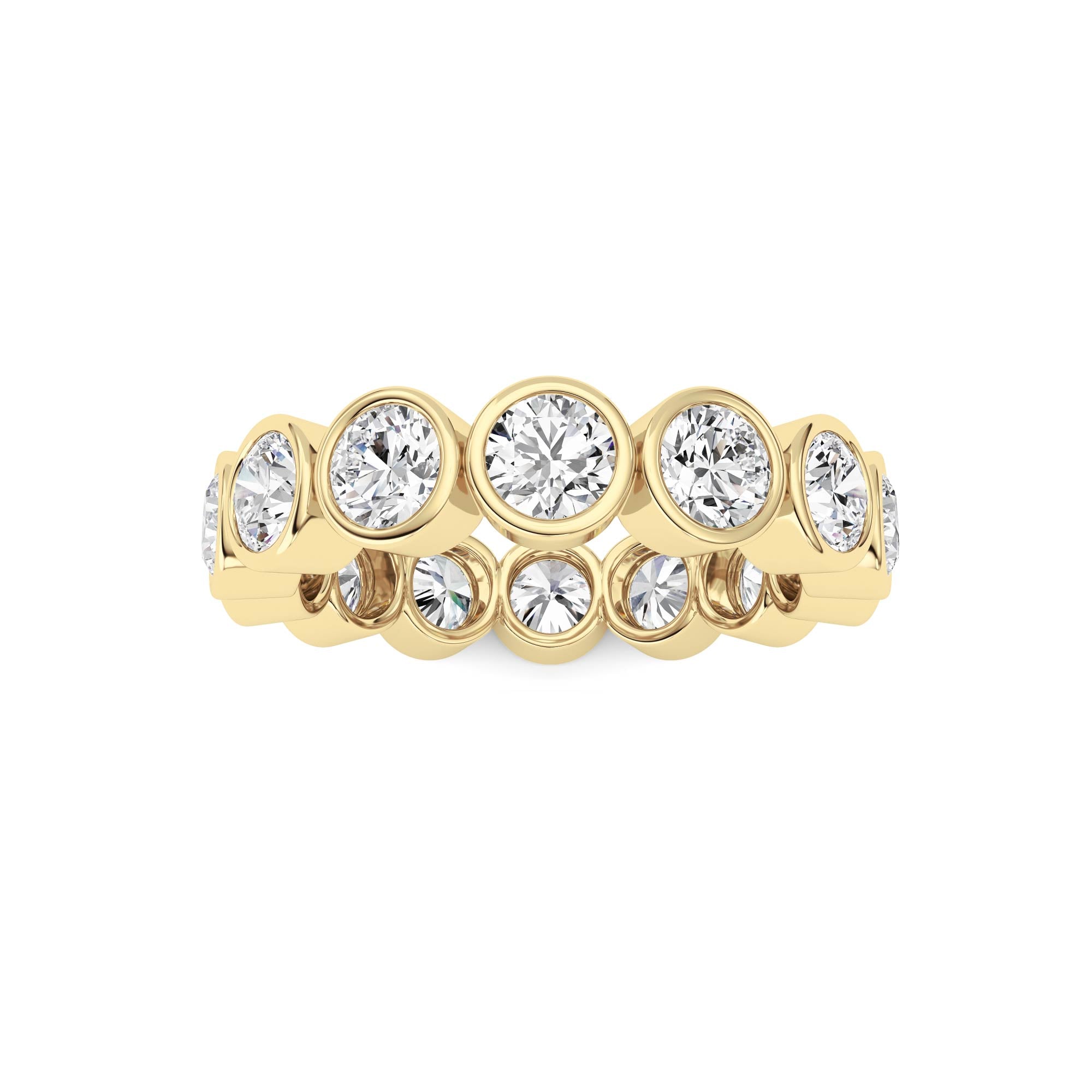 3.1Cttw Round Shaped Lab Grown Diamond (F/VS) Eternity Band Ring in 14K Gold
