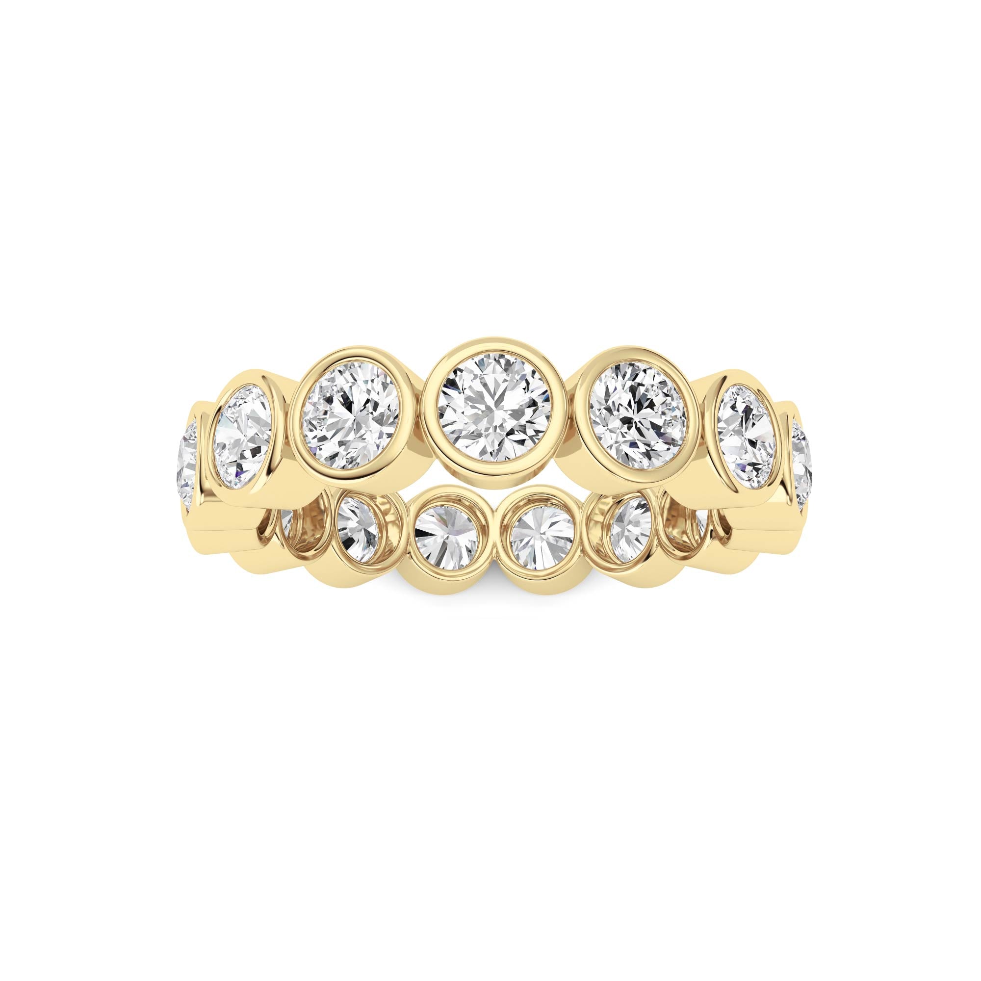 3.3Cttw Round Shaped Lab Grown Diamond (F/VS) Eternity Band Ring in 14K Gold