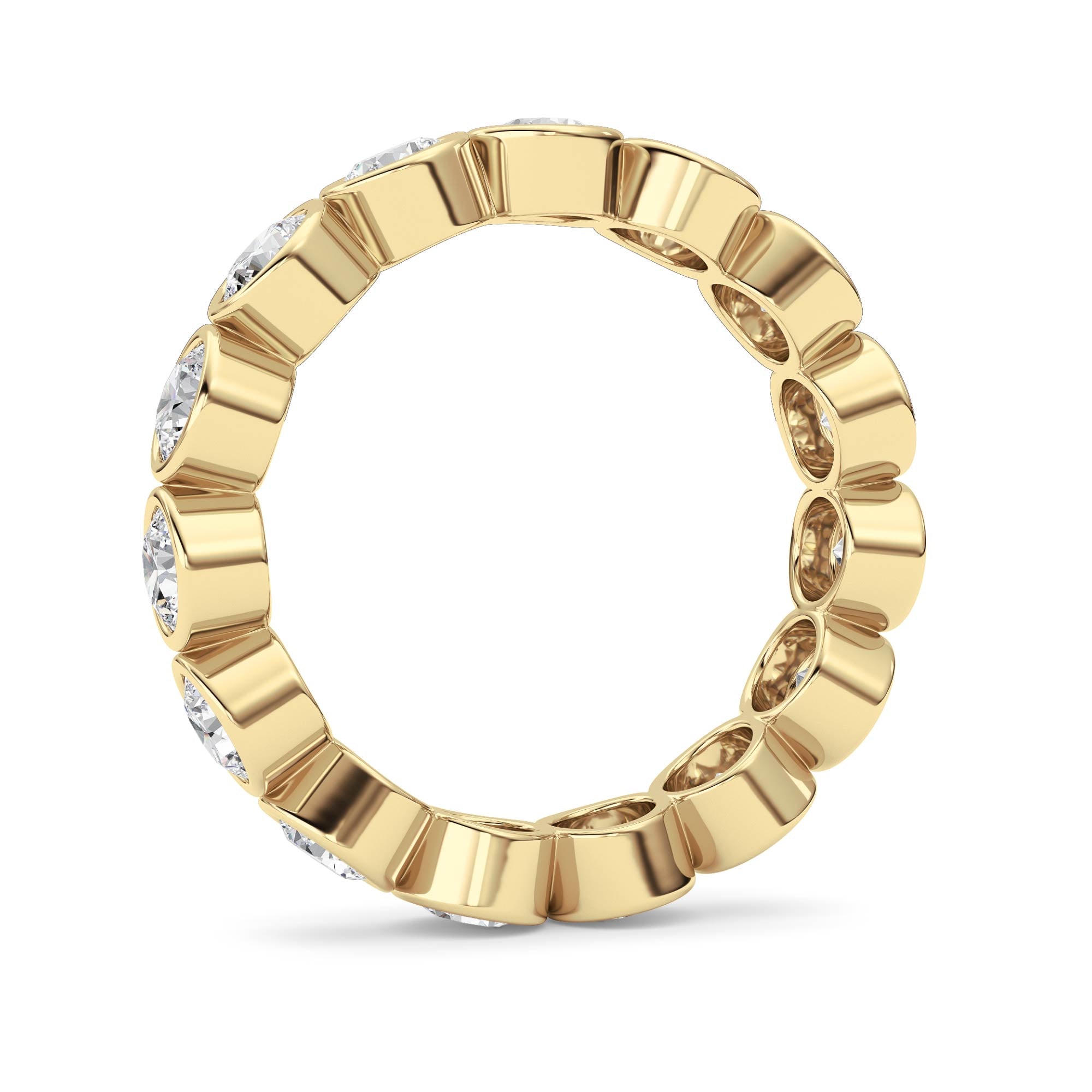 3.3Cttw Round Shaped Lab Grown Diamond (F/VS) Eternity Band Ring in 14K Gold