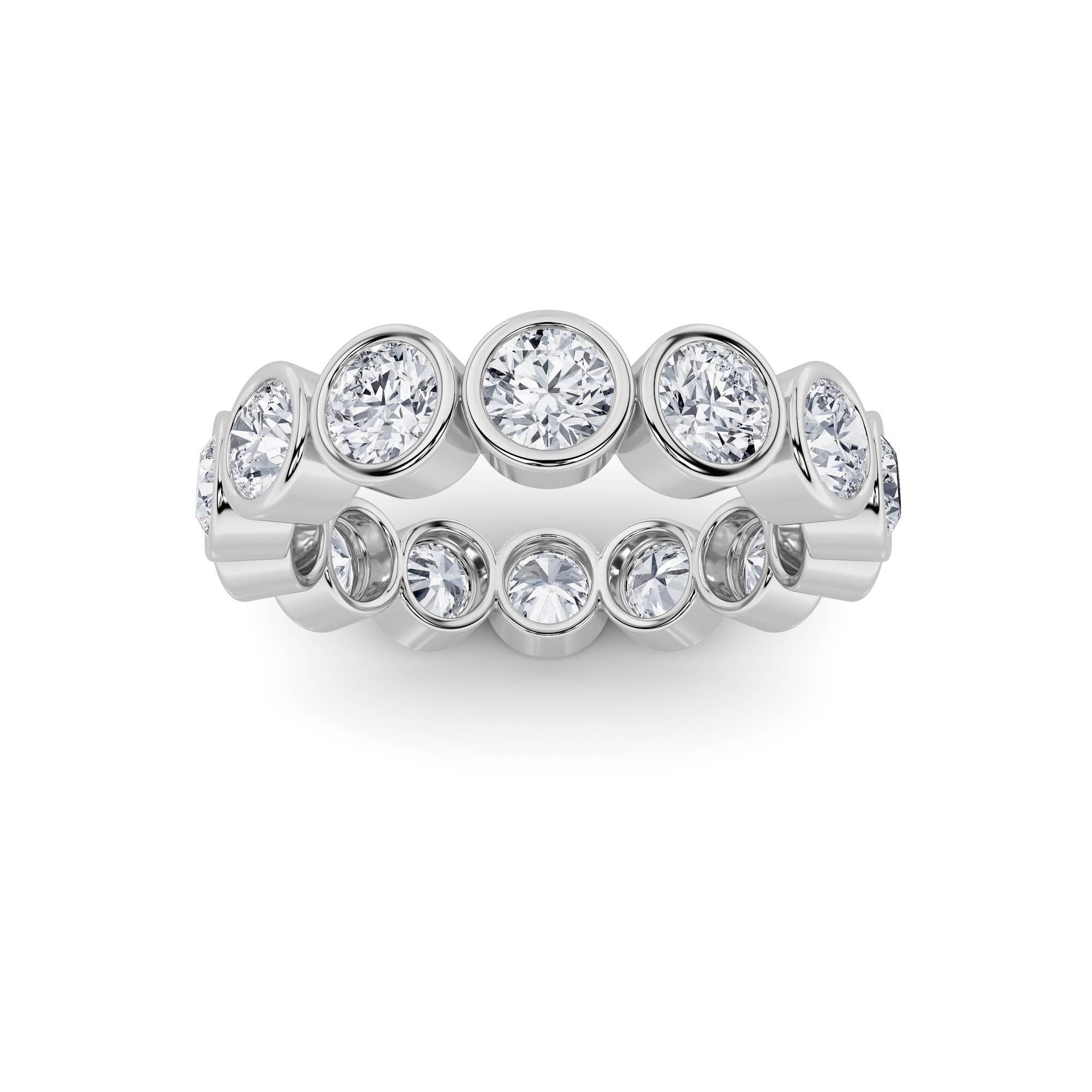 3.5Cttw Round Shaped Lab Grown Diamond (F/VS) Eternity Band Ring in 14K Gold