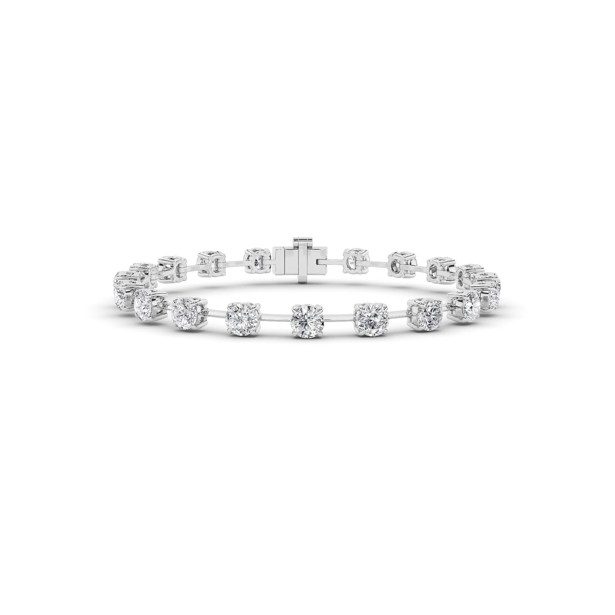 3.75Cttw Round Shaped Lab Grown Diamond Split Prong Eternity Ring in 14K Gold (F/VS)