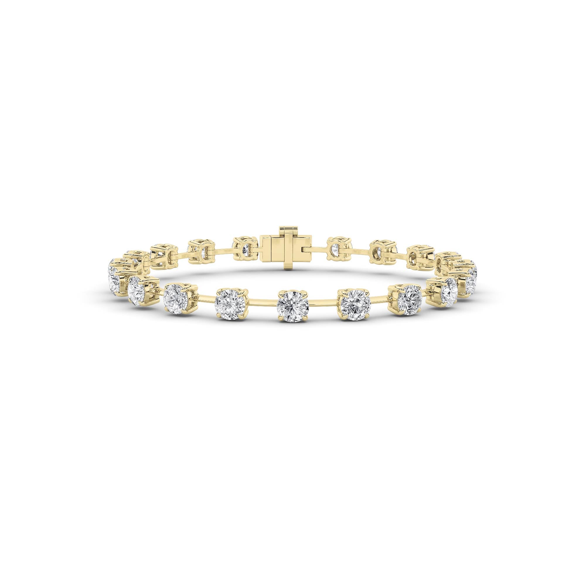 3.75Cttw Round Shaped Lab Grown Diamond Split Prong Eternity Ring in 14K Gold (F/VS)