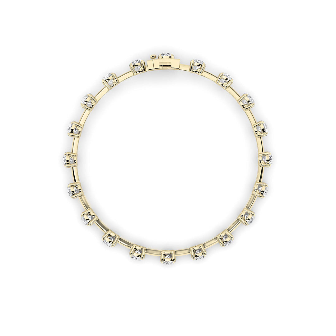 4.25Cttw Round Shaped Lab Grown Diamond Split Prong Eternity Ring in 14K Gold (F/VS)