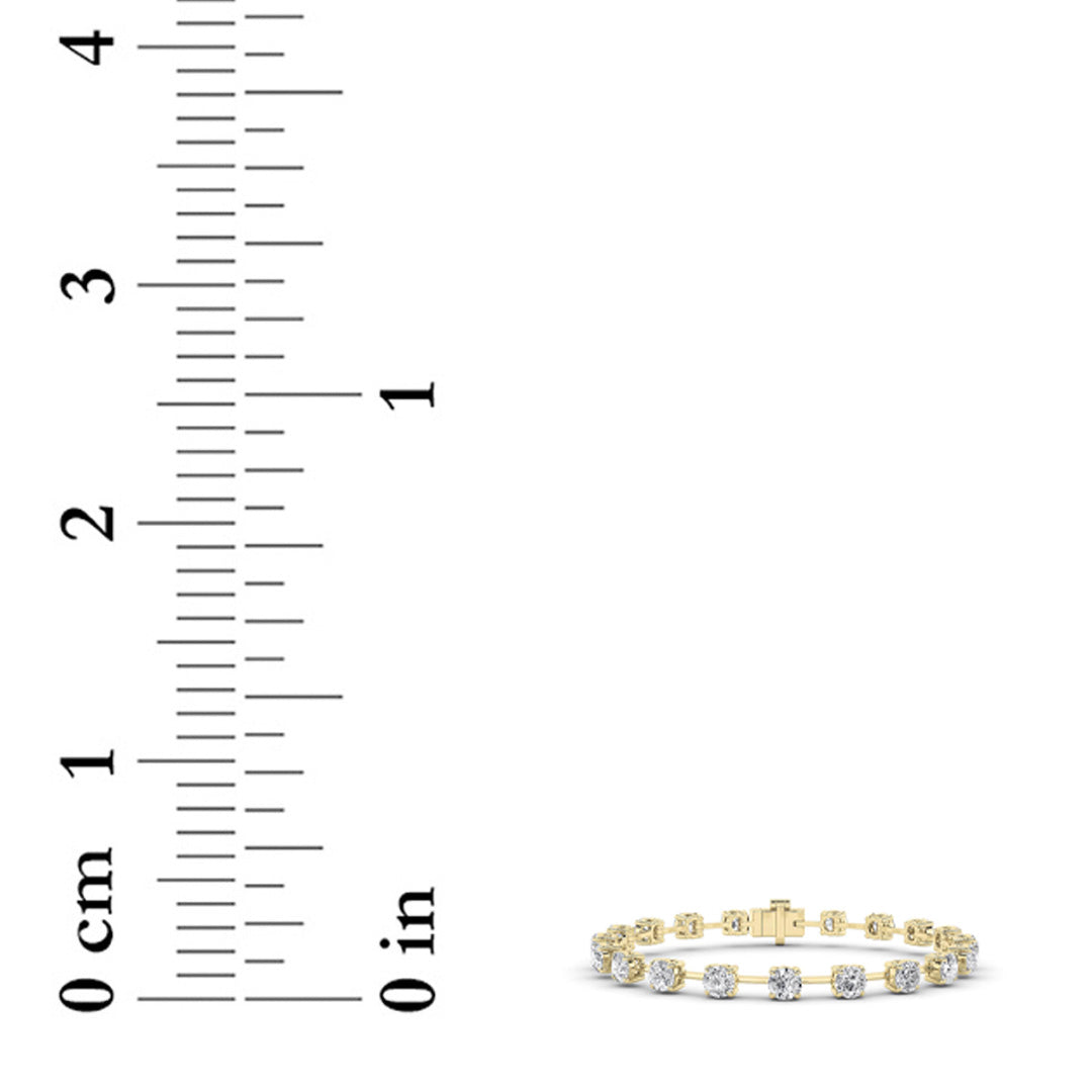 4.5Cttw Round Shaped Lab Grown Diamond Split ProngEternity Ring in 14K Gold (F/VS)