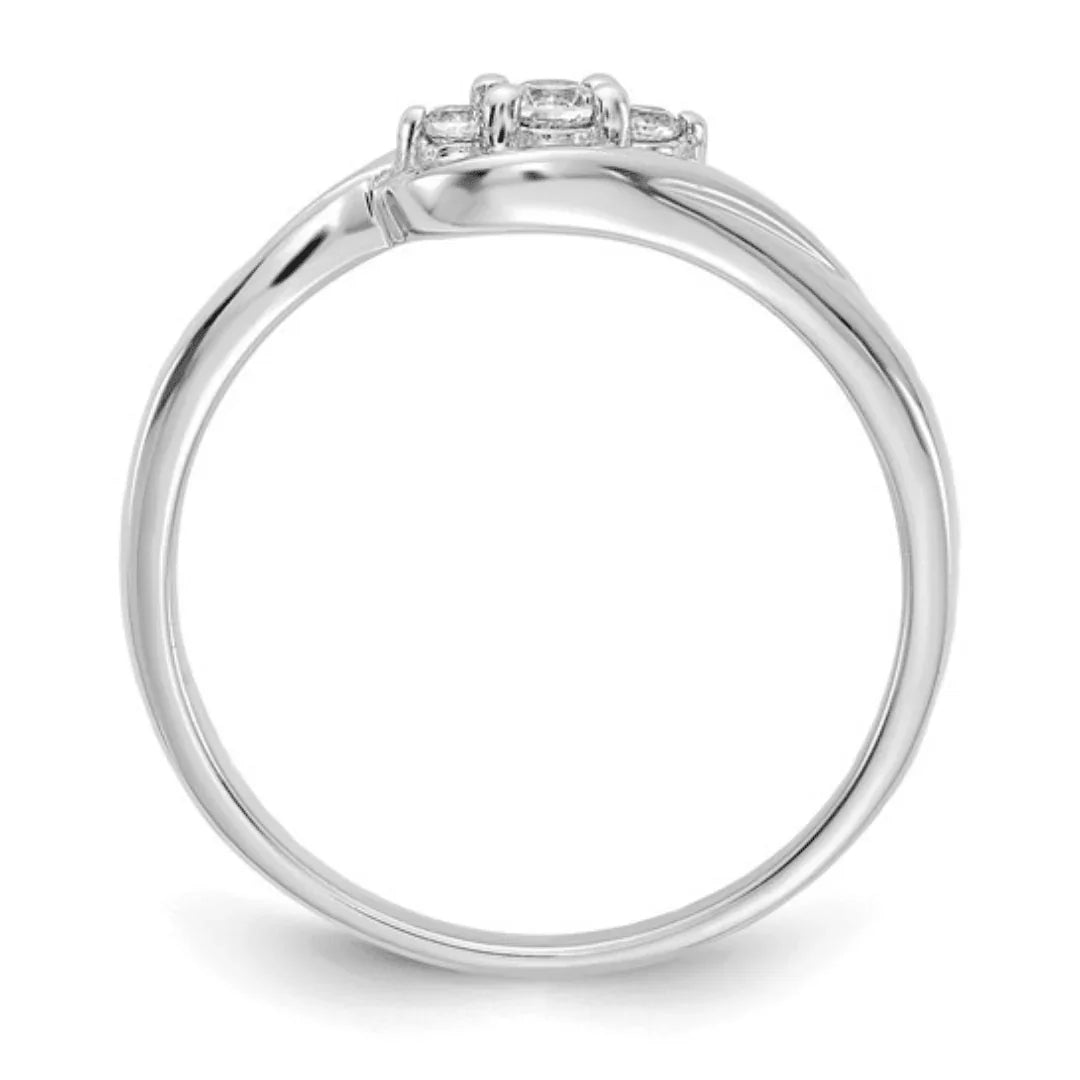 14K White Gold Lab Grown Diamond Engagement Ring - Fine Diamond