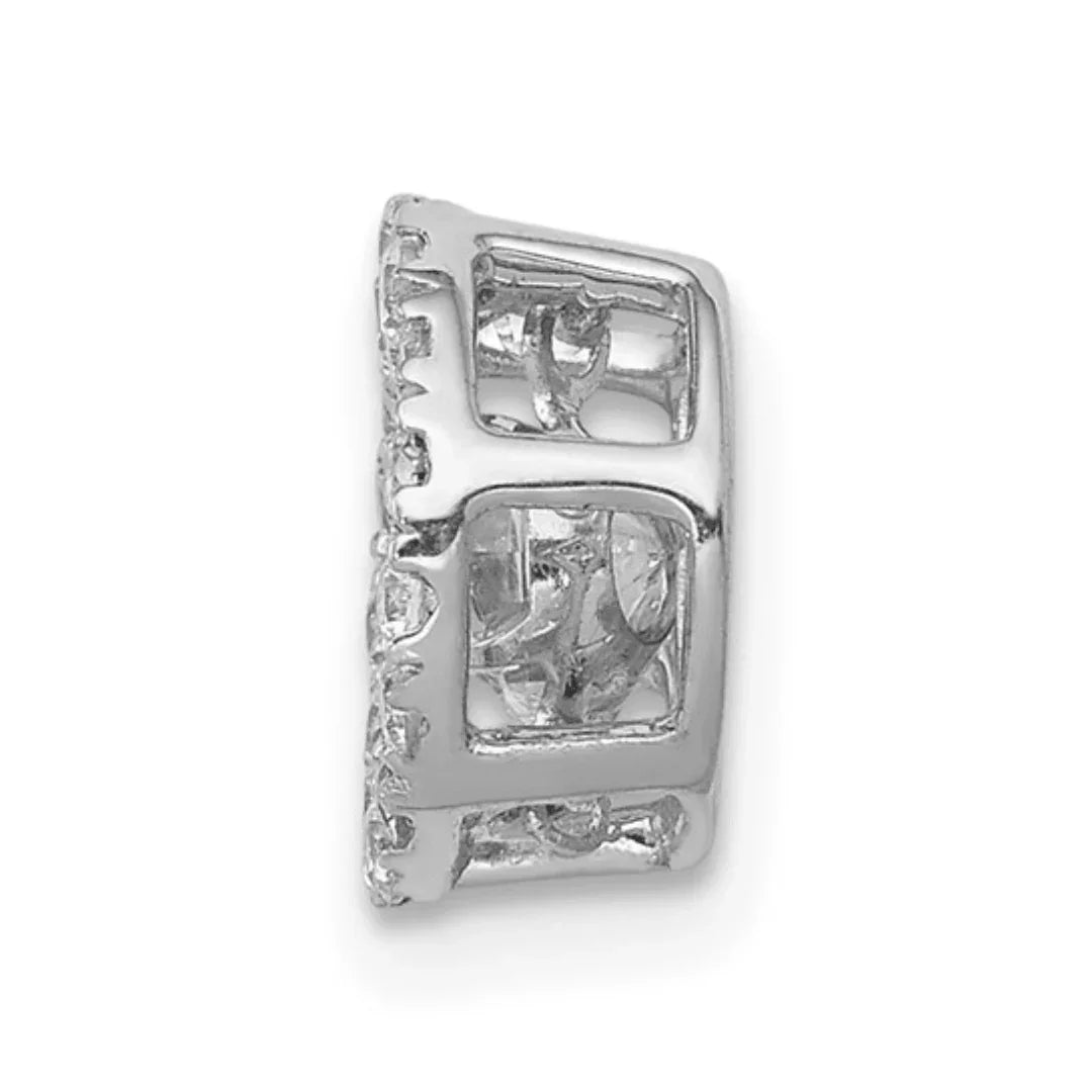 14K White Gold Lab Grown Diamond Round Solitaire Pendant - Fine Diamond