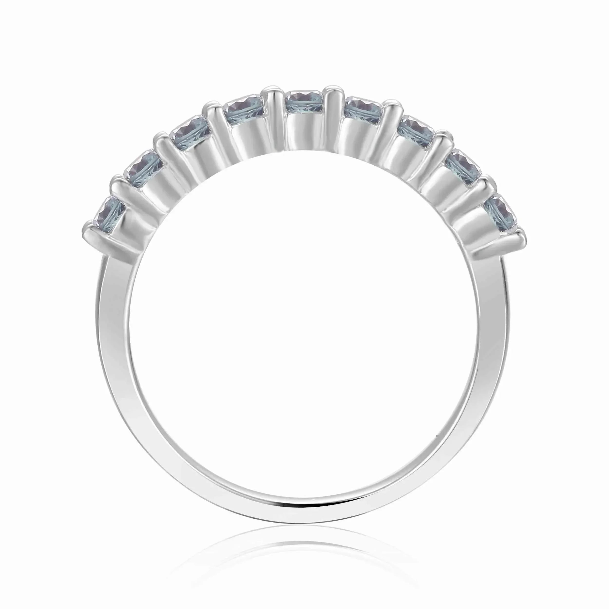 Alexandrite Eternity Ring - Fine Diamond