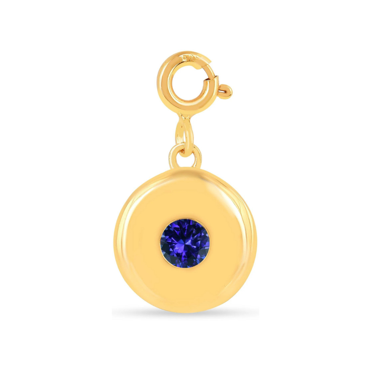 Birthstone Charm Circle Pendant