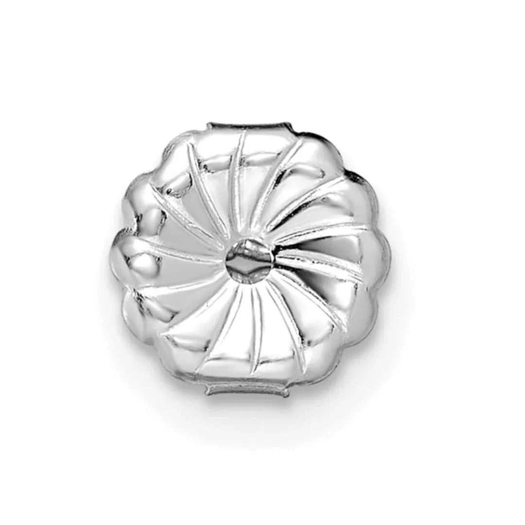 14K White Gold Round Shaped Lab Diamond Stud Earrings - Fine Diamond