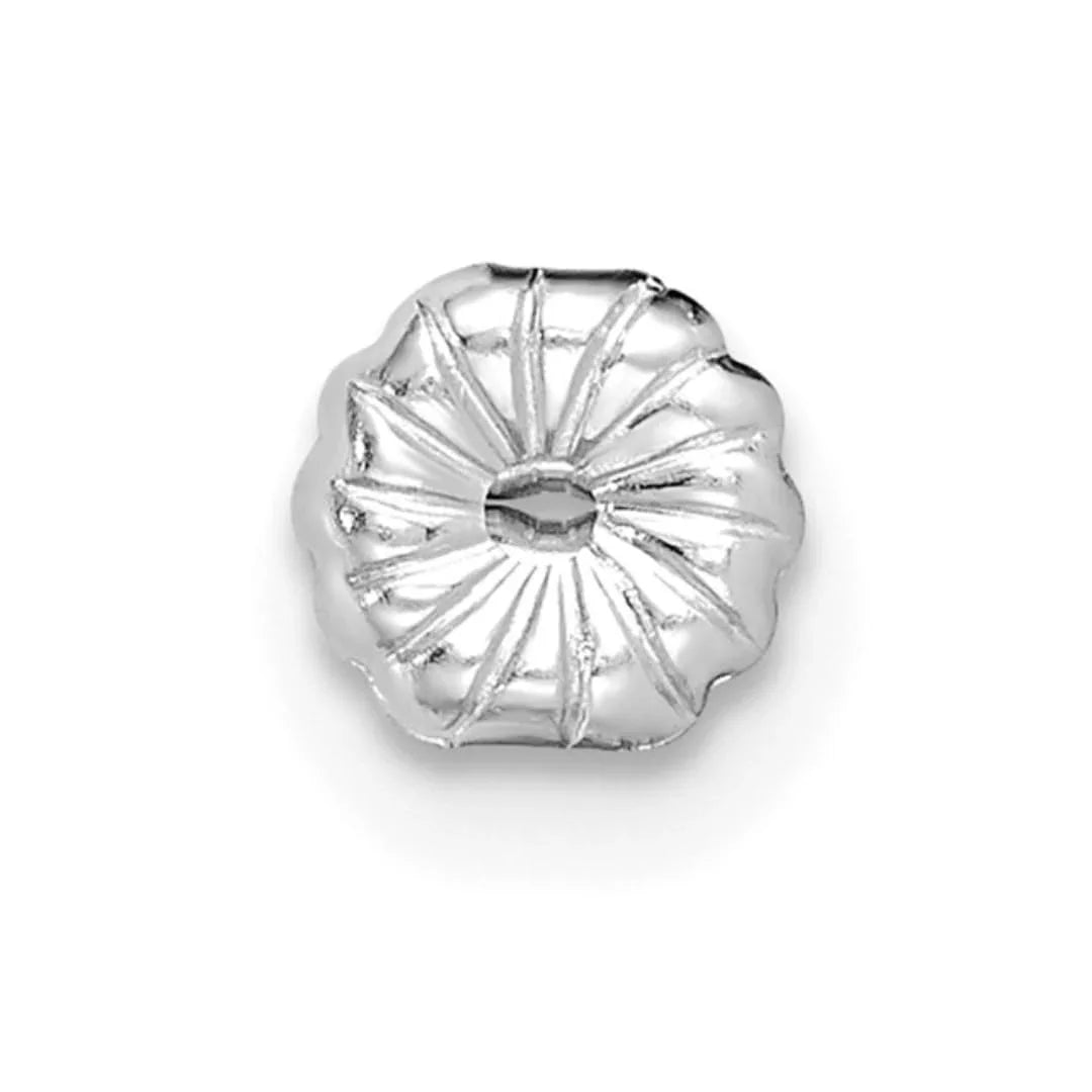 14K White Gold Lab Grown Diamond Round Shaped Stud Earrings - Fine Diamond