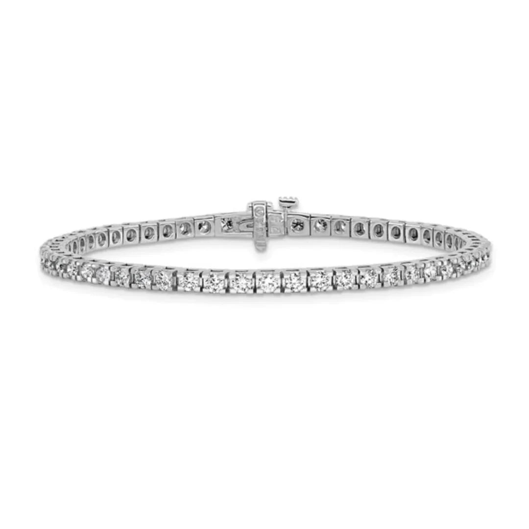 14K White Gold Lab Grown Diamond Tennis Bracelet - Fine Diamond