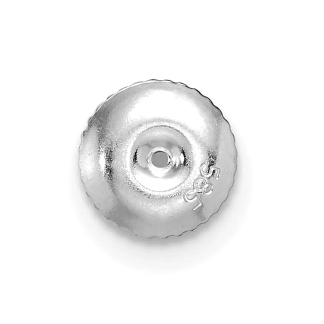 14K White Gold Lab Grown Round Shaped Diamond Stud Earrings - Fine Diamond