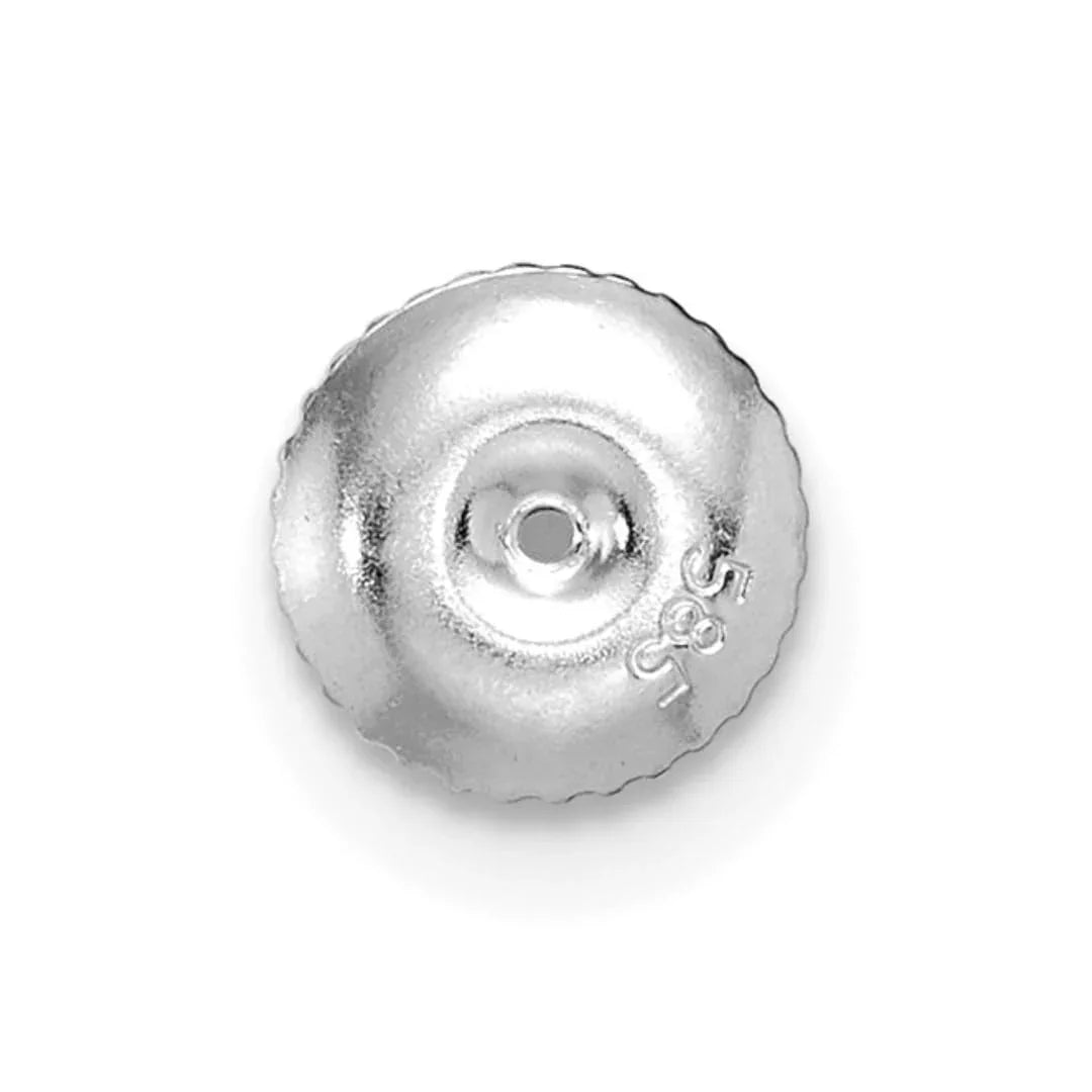 14K White Gold Round Shaped Lab Grown Diamond Stud Earrings - Fine Diamond