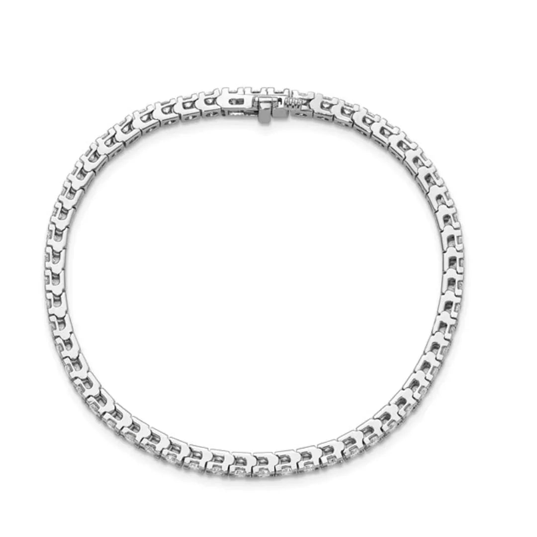 14K White Gold Lab Grown Diamond Tennis Bracelet - Fine Diamond
