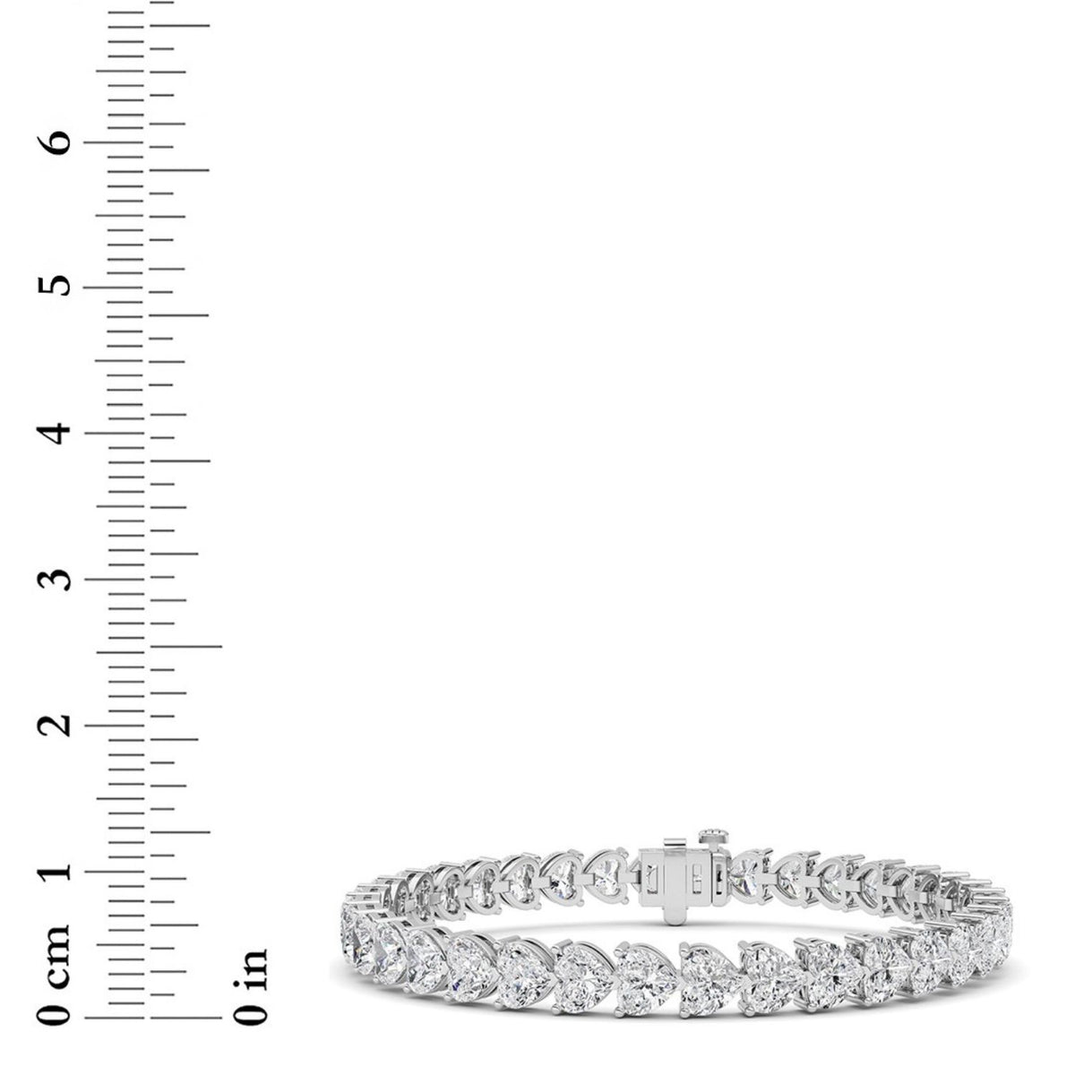 18Cttw Heart Lab Grown Diamond (F/VS ) Bracelet Bracelet in 14K Gold