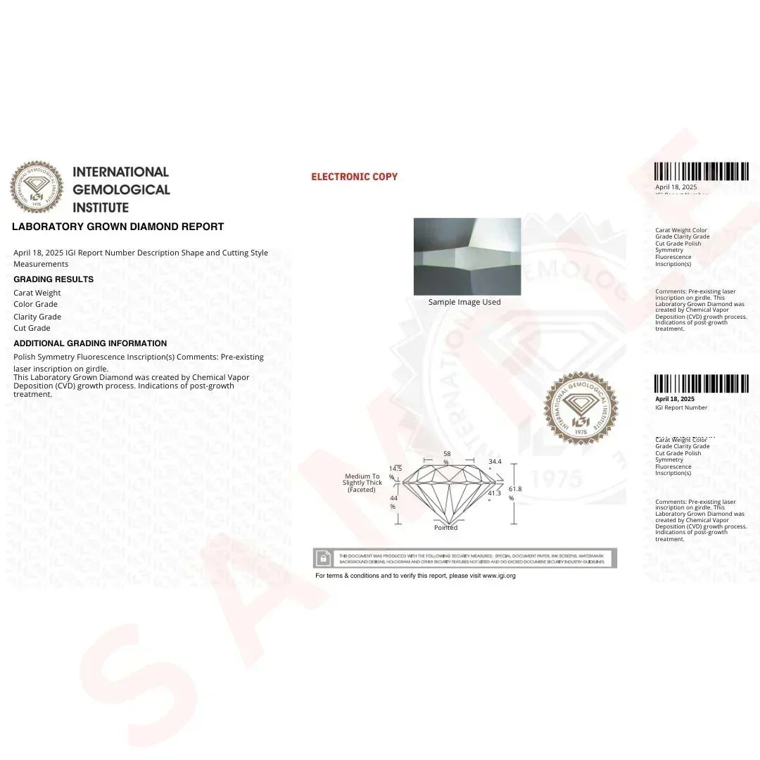 Asscher Cut Loose Lab Grown Diamond Stone VS2 IGI Certified - Fine Diamond