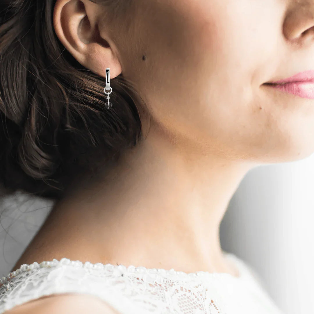 Alexandrite Heart Earrings - Fine Diamond