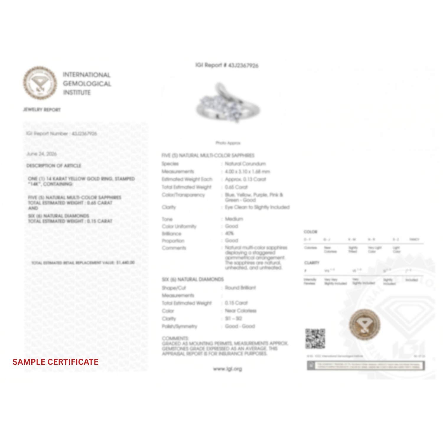 1.5Cttw Round Shaped Lab Grown Diamond (F/VS) Three Stone Ring in 14K Gold