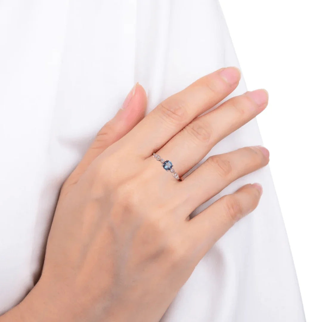 Alexandrite Solitaire Engagement Ring - Fine Diamond