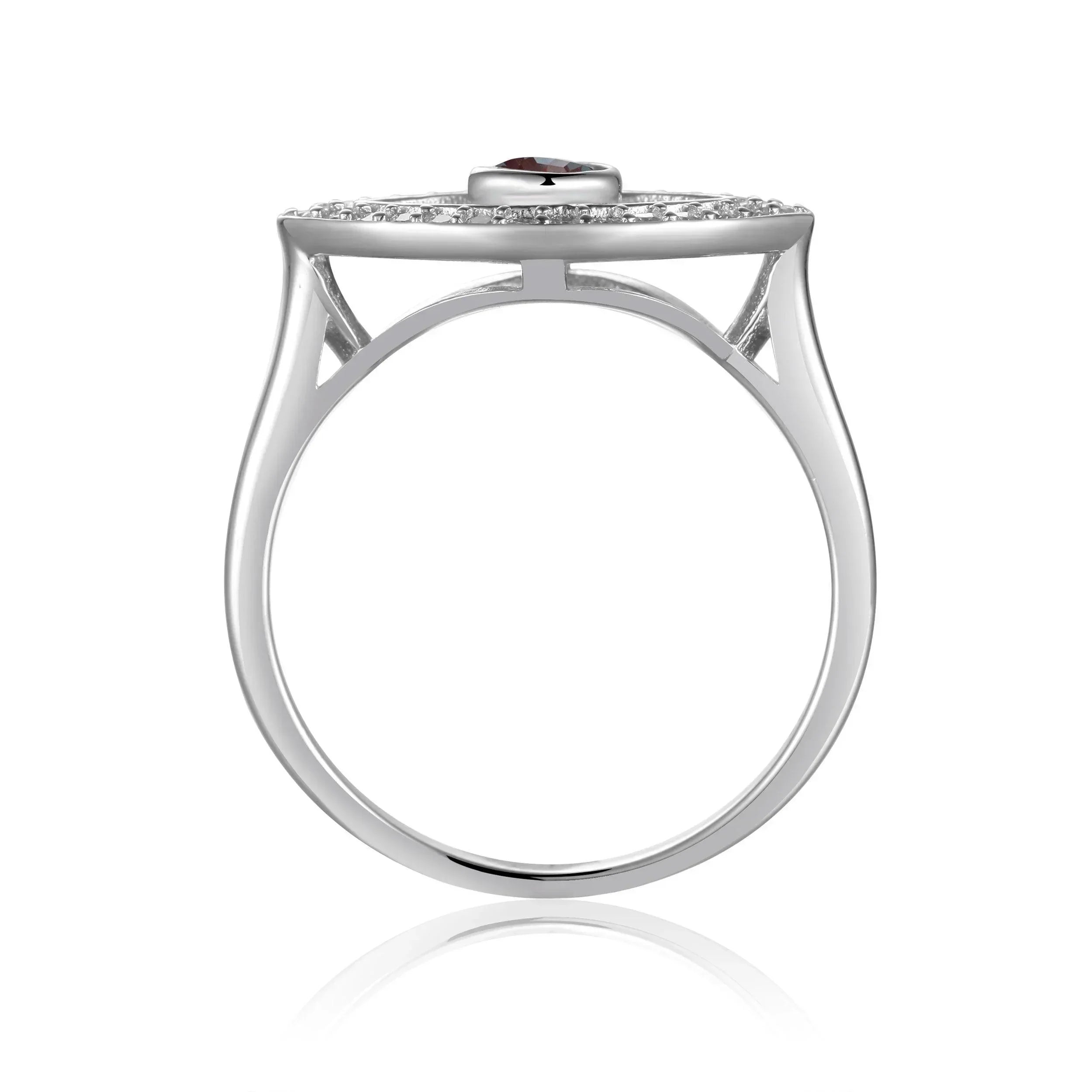 Alexandrite Evil Eye Ring - Fine Diamond