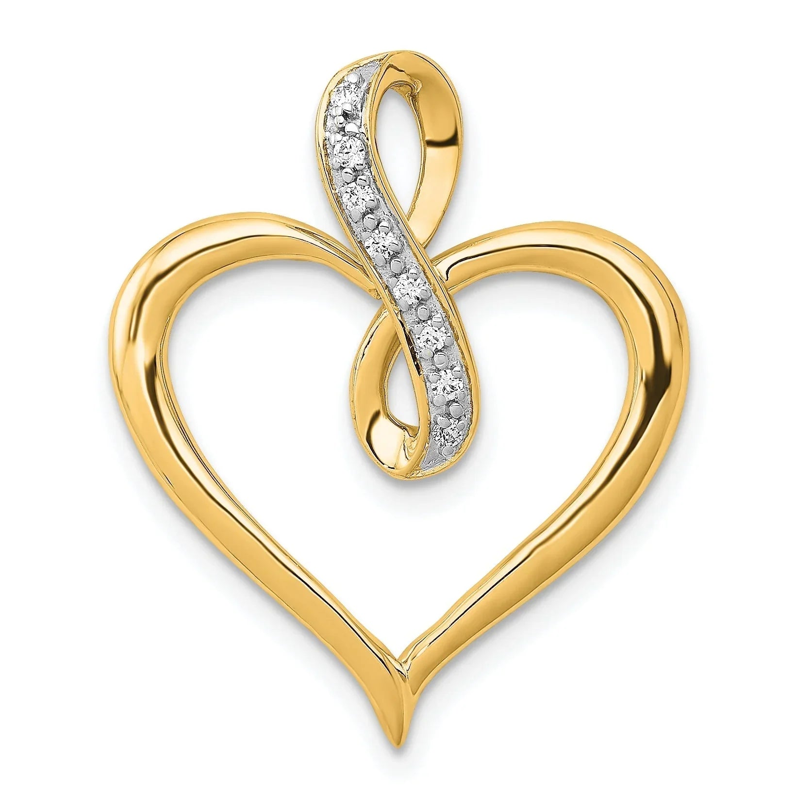 Diamond Infinity Heart Pendant - Fine Diamond