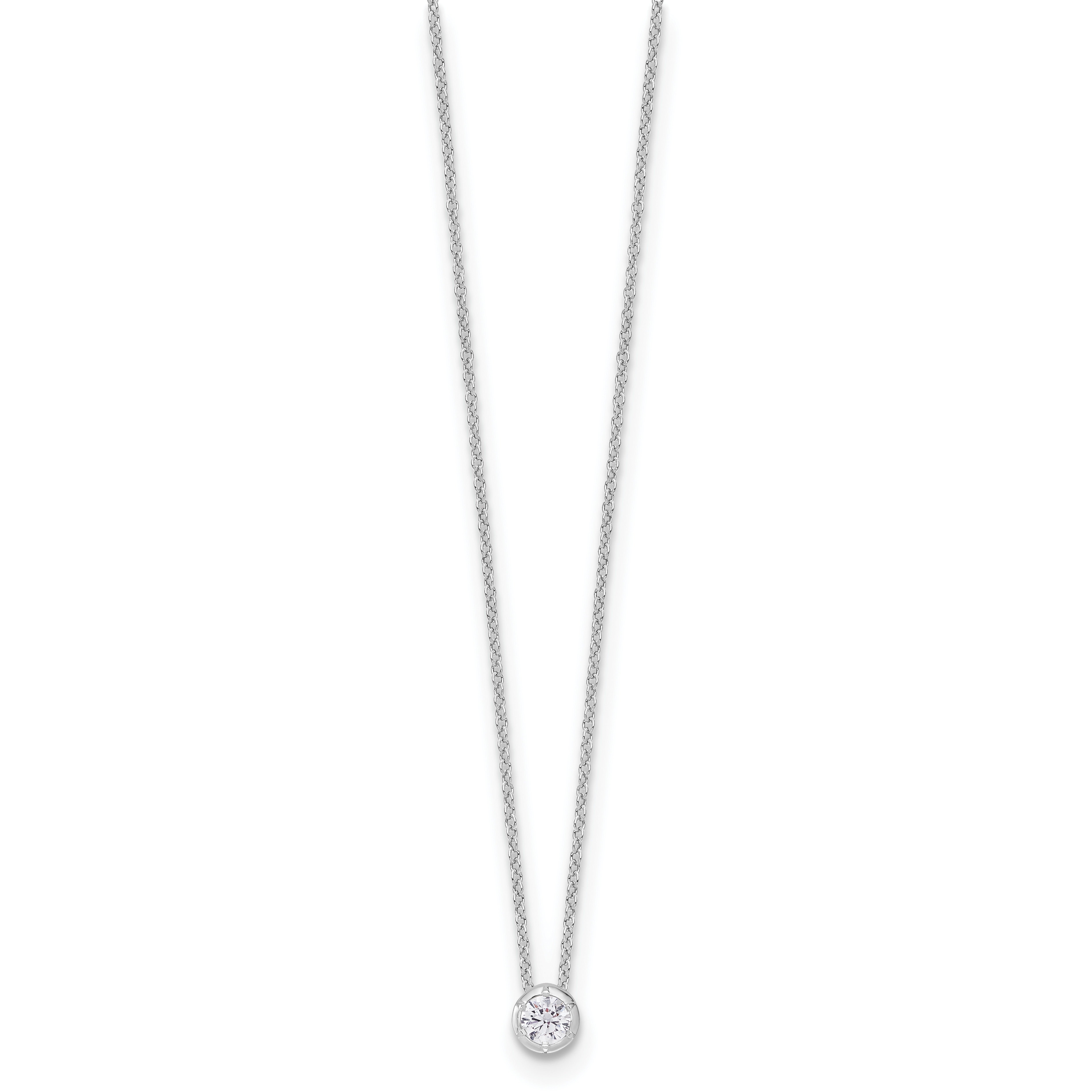 Lab Grown Diamond Solitaire Slide Necklaces