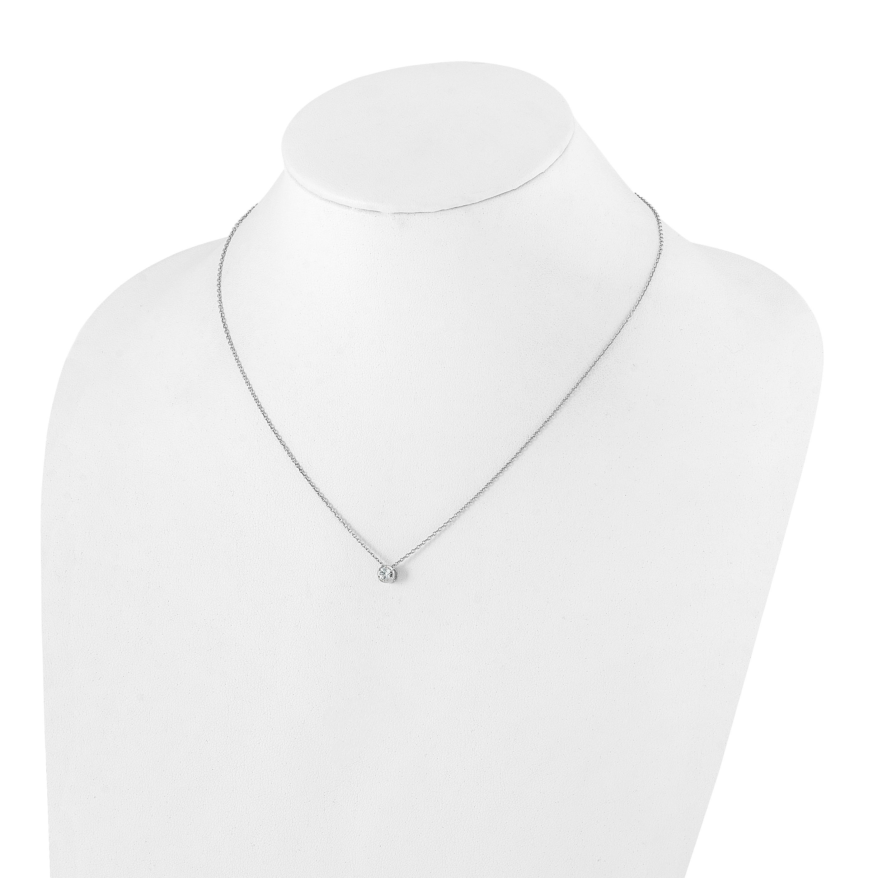 Lab Grown Diamond Solitaire Slide Necklaces