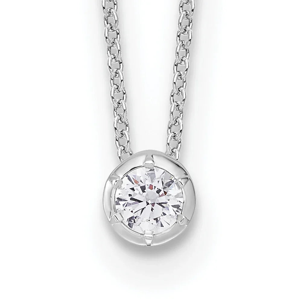 Lab Grown Diamond Solitaire Slide Necklaces - Fine Diamond