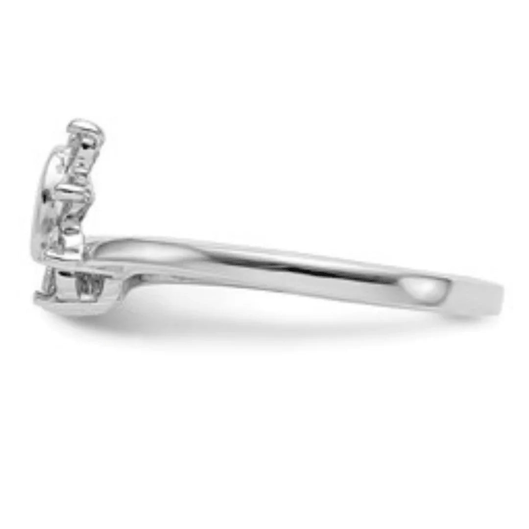 14K White Gold Lab Grown Diamond Ring - Fine Diamond