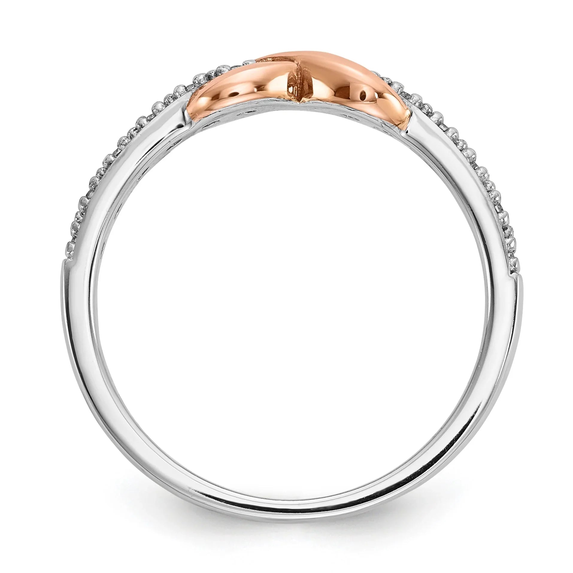 Two-Tone Infinity Diamond Ring - Fine Diamond