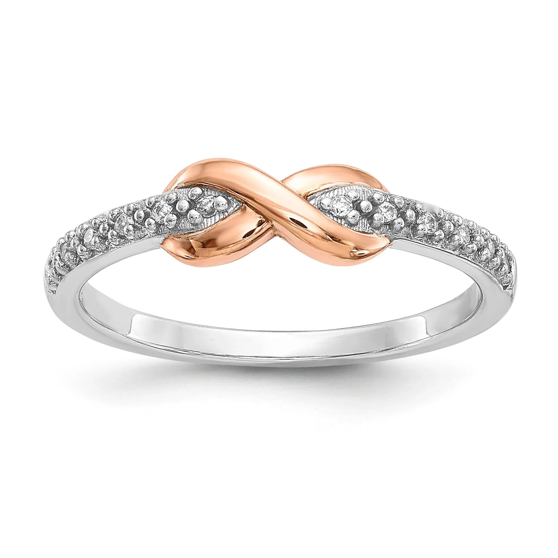Two-Tone Infinity Diamond Ring - Fine Diamond