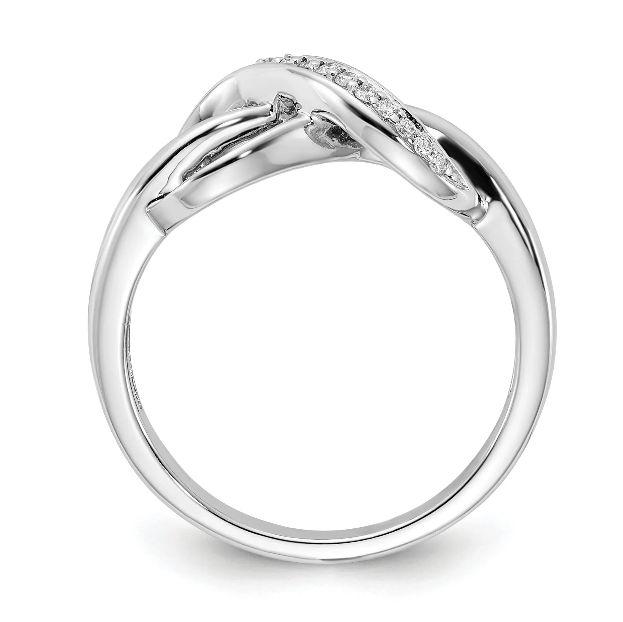 14k Gold Diamond Infinity Ring - Fine Diamond