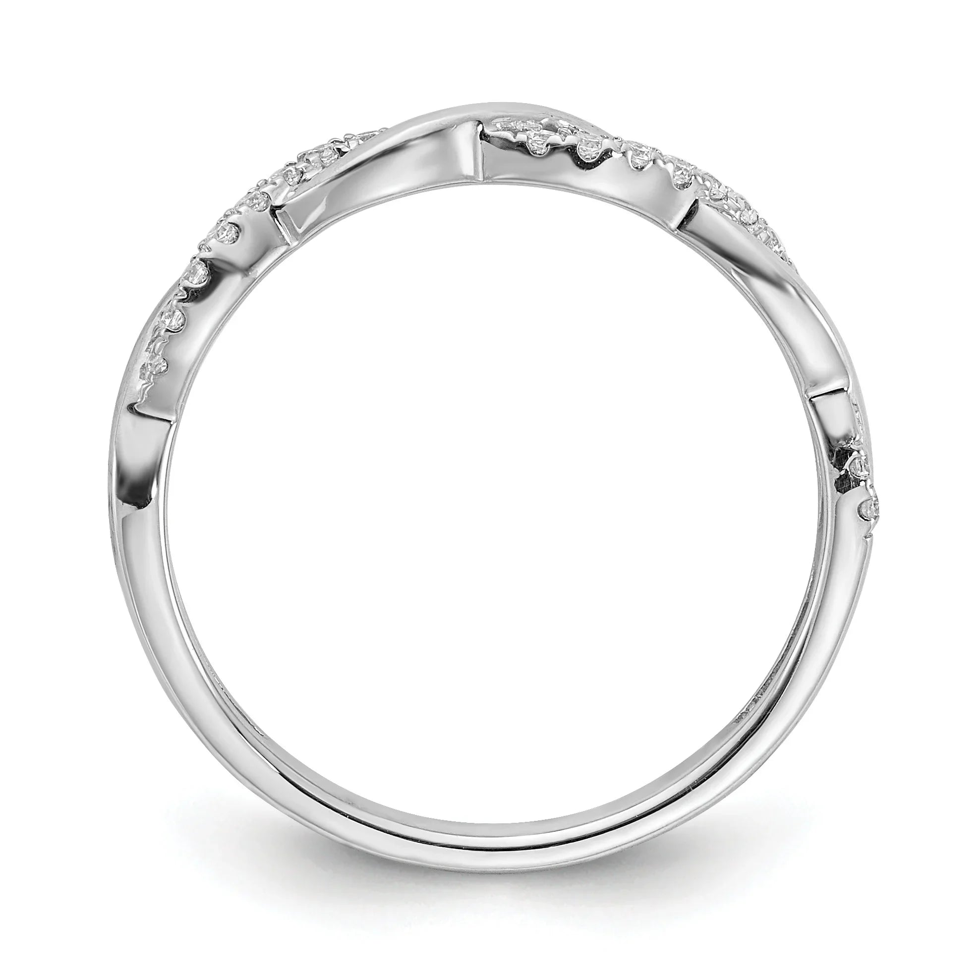 Lab Grown Diamond Twist Wedding Band 1/8 ct - Fine Diamond