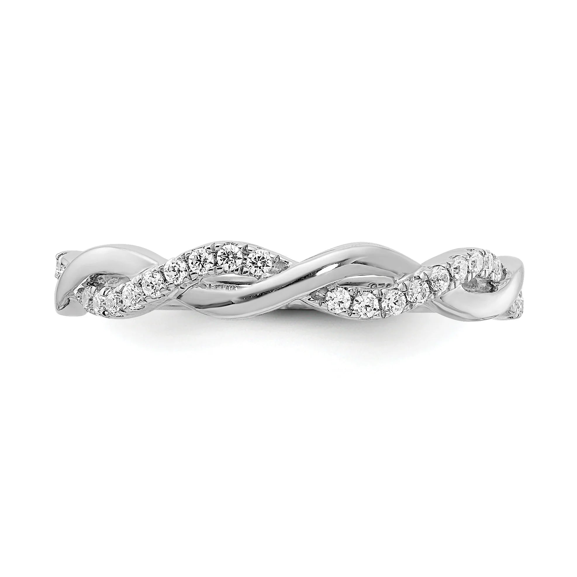 Lab Grown Diamond Twist Wedding Band 1/8 ct - Fine Diamond