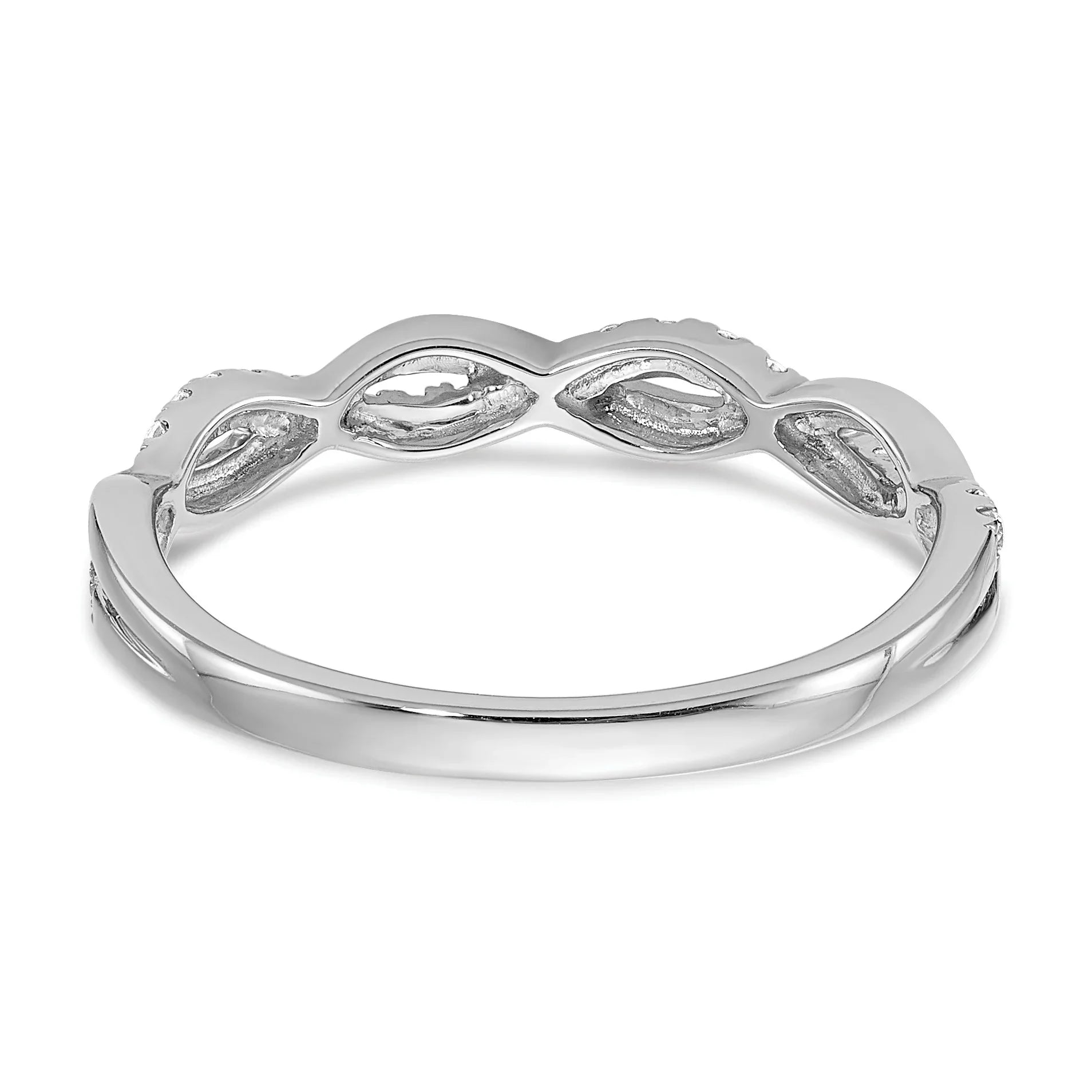 Lab Grown Diamond Twist Wedding Band 1/8 ct - Fine Diamond