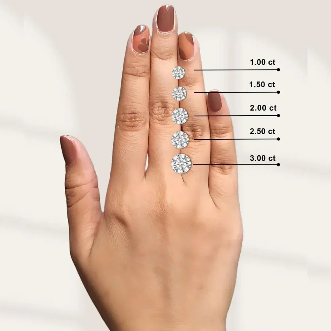 IGI Certified Round Lab Grown Diamond Solitaire Stud Earrings Rose Gold - Fine Diamond