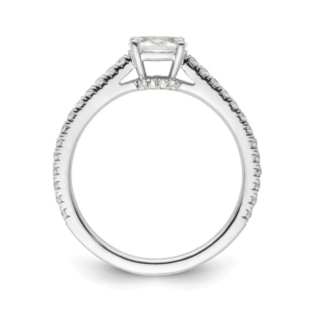 Lab Grown Diamond East-West Oval Engagement Ring - Fine Diamond