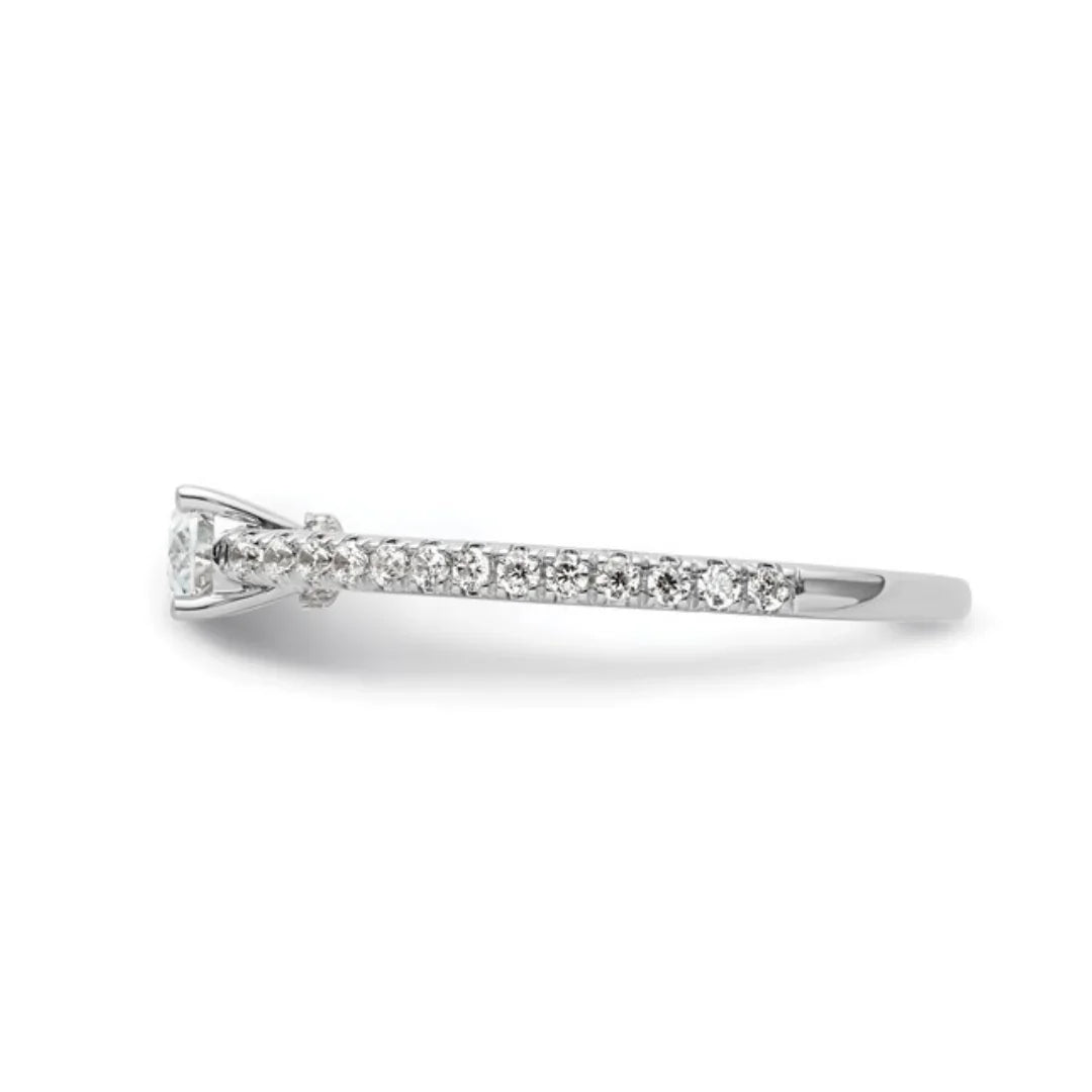 Lab Grown Diamond East-West Oval Engagement Ring - Fine Diamond