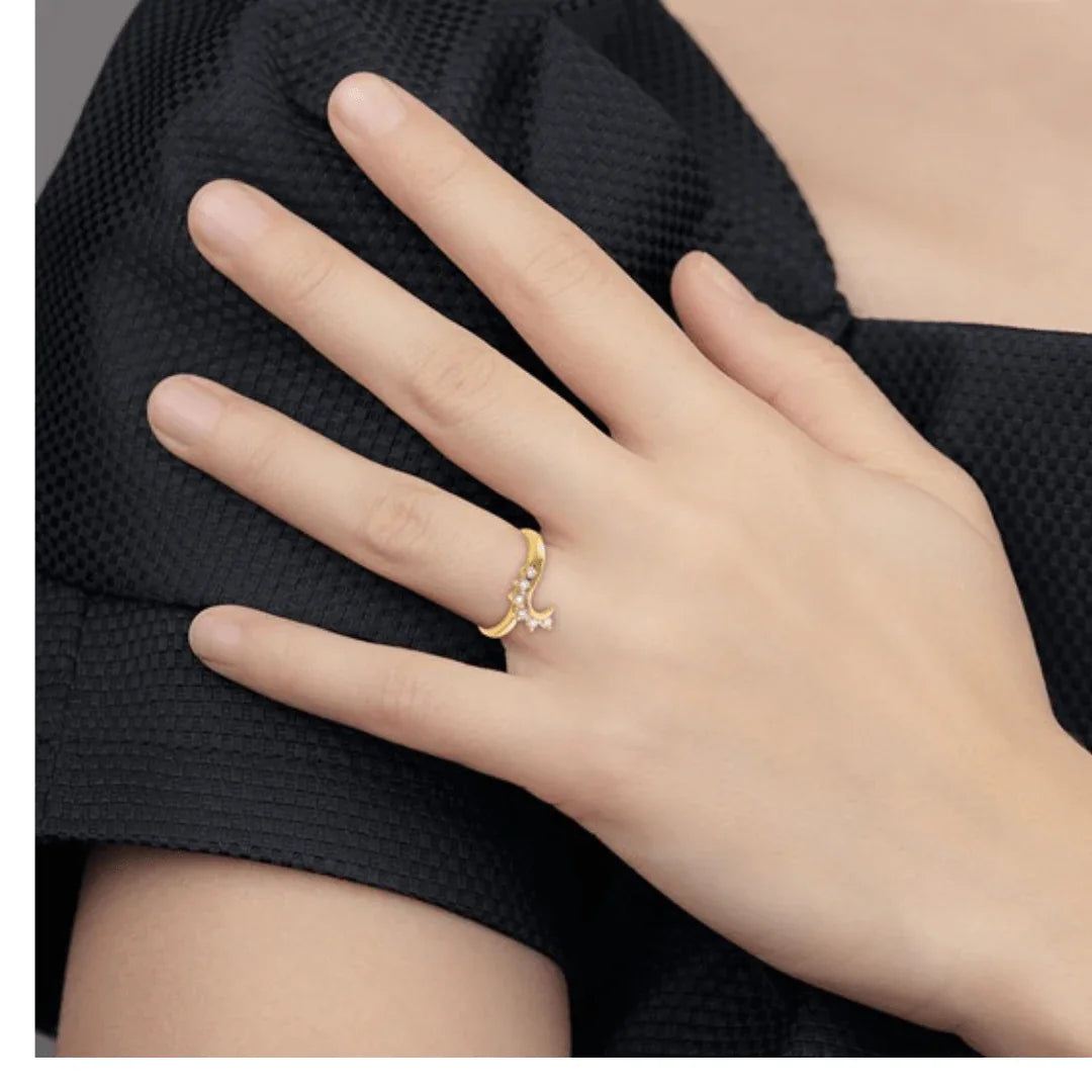 14K Yellow Gold Lab Diamond Wrap Enhancer Ring - Fine Diamond