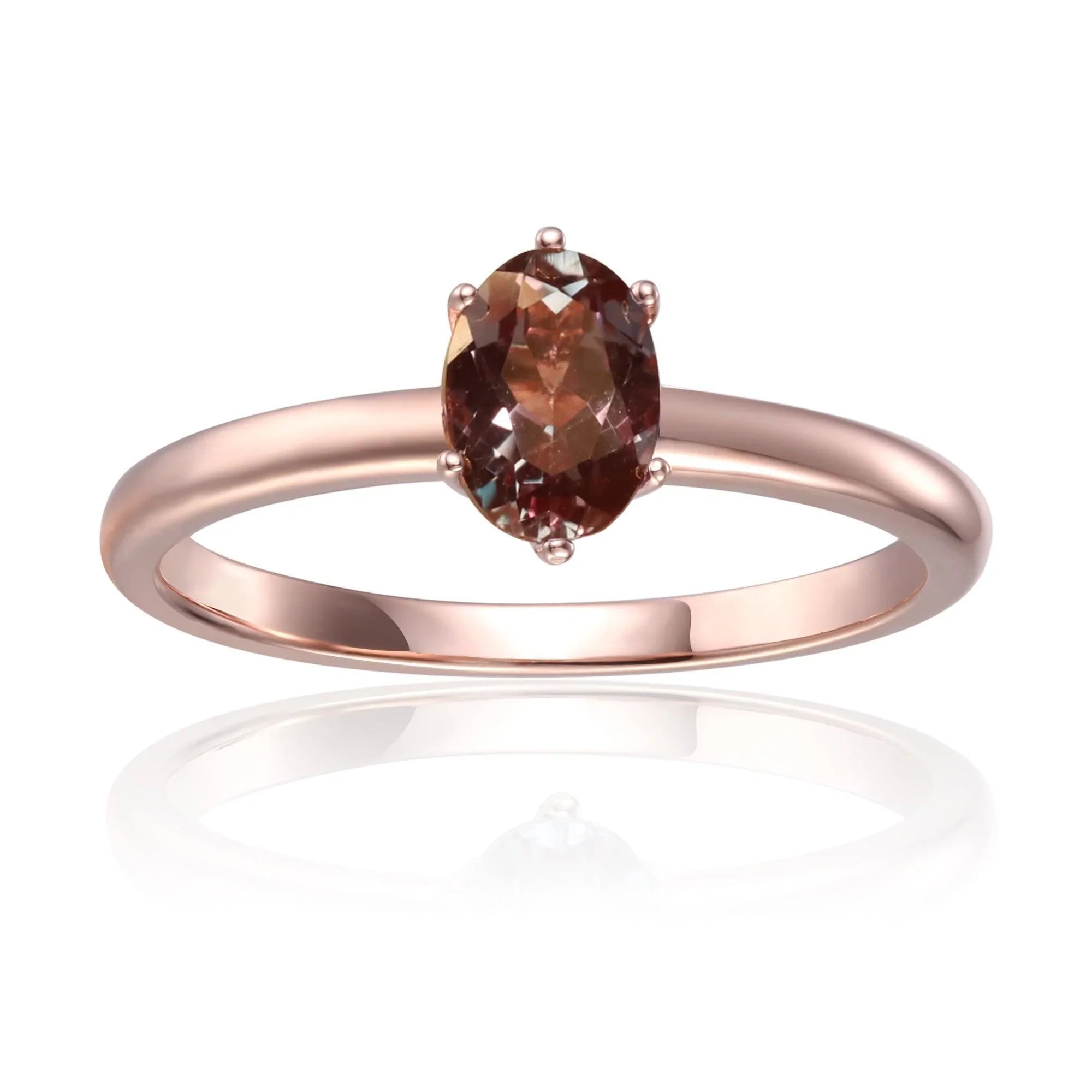 Alexandrite Solitaire Ring - Fine Diamond