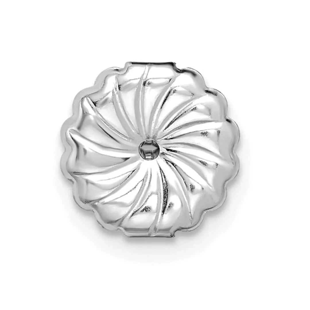 14K White Gold Lab Diamond Round Shaped Stud Earrings - Fine Diamond