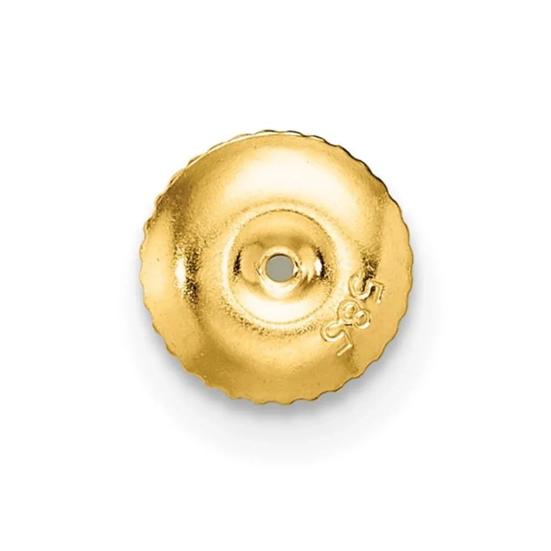 14K Yellow Gold Lab Diamond Stud Earrings Round Shaped - Fine Diamond