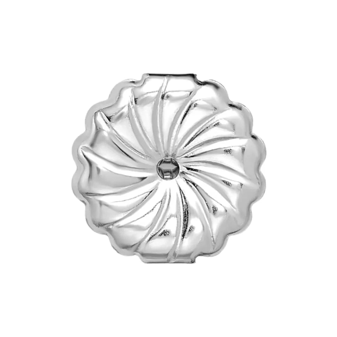 14K White Gold Round Shaped Lab Grown Diamond Stud Earrings - Fine Diamond